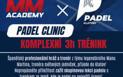 Španělský padelový trenér míří do Klatov! Přihlas se na exkluzivní 3hodinový trénink